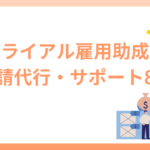 トライアル雇用助成金の申請代行（サポート）とは！おすすめ8社を紹介