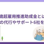 65歳超雇用推進助成金とは？申請の代行やサポート6社を紹介