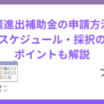 新事業進出補助金の申請方法は？スケジュールや採択のポイントも解説